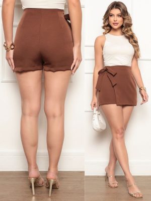 short saia alice envelope marrom 591