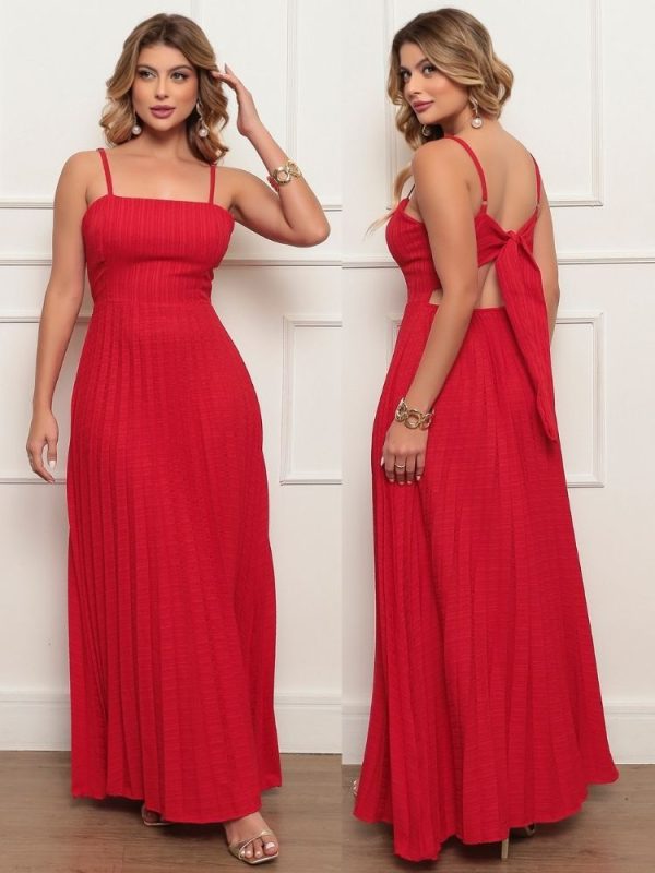 vestido iris vermelho 10017