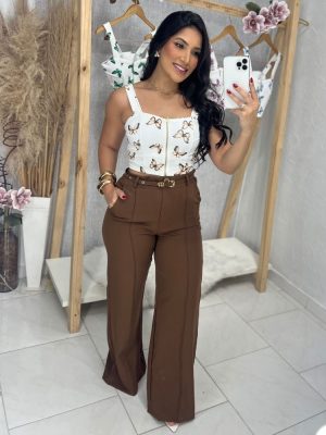 conjunto gaby calça e regata linho 609