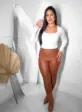 calça corino flanelada dandara 10155
